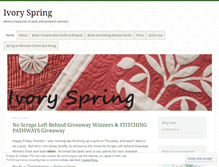 Tablet Screenshot of ivoryspring.wordpress.com