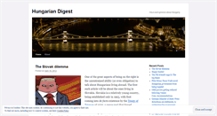 Desktop Screenshot of hungariandigest.wordpress.com