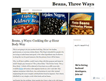 Tablet Screenshot of beans3ways.wordpress.com