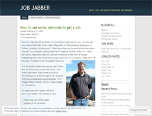 Tablet Screenshot of jobjabber.wordpress.com