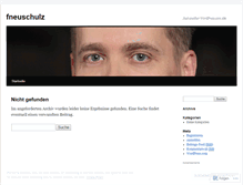 Tablet Screenshot of fneuschulz.wordpress.com