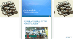 Desktop Screenshot of aldenonlife.wordpress.com