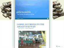 Tablet Screenshot of aldenonlife.wordpress.com
