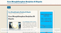 Desktop Screenshot of menghilangkanbenjolandikepala.wordpress.com