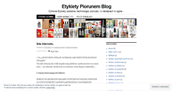 Desktop Screenshot of etykietypiorunem.wordpress.com