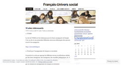 Desktop Screenshot of francaisuniverssocial.wordpress.com