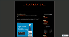 Desktop Screenshot of binweevilsglitch.wordpress.com