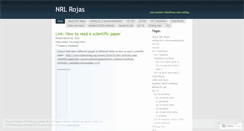 Desktop Screenshot of nrojas.wordpress.com