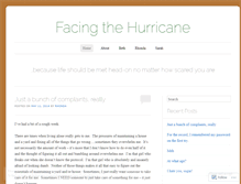 Tablet Screenshot of facingthehurricane.wordpress.com
