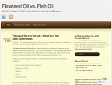 Tablet Screenshot of flaxseedoilvsfishoil.wordpress.com