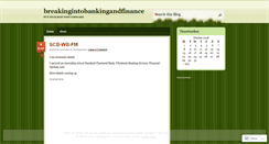 Desktop Screenshot of breakingintobankingandfinance.wordpress.com