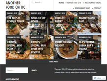 Tablet Screenshot of anotherfoodcritic.wordpress.com