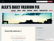 Tablet Screenshot of alexsdailyfashionfix.wordpress.com