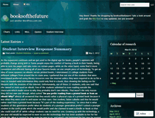 Tablet Screenshot of booksofthefuture.wordpress.com