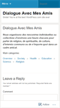 Mobile Screenshot of dialogueavecmesamis.wordpress.com