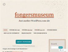 Tablet Screenshot of fongersmuseum.wordpress.com