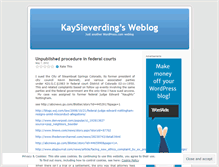 Tablet Screenshot of kaysieverding.wordpress.com