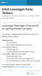 Mobile Screenshot of info2lowongan.wordpress.com