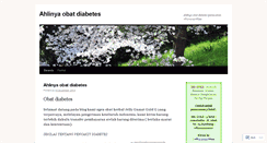 Desktop Screenshot of ahlinyaobatdiabetes.wordpress.com