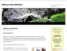 Tablet Screenshot of ahlinyaobatdiabetes.wordpress.com