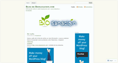 Desktop Screenshot of biosanacion.wordpress.com