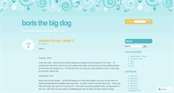 Desktop Screenshot of bigborisdog.wordpress.com