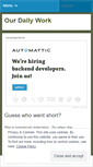 Mobile Screenshot of ourdailywork.wordpress.com