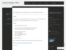 Tablet Screenshot of andrewseeliger.wordpress.com