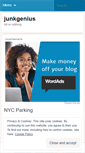 Mobile Screenshot of junkgenius.wordpress.com