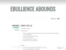 Tablet Screenshot of ebullienceabounds.wordpress.com