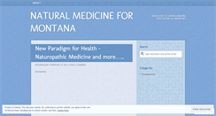 Desktop Screenshot of naturalmedicinemontana.wordpress.com