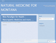 Tablet Screenshot of naturalmedicinemontana.wordpress.com