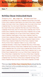 Mobile Screenshot of kritikachaosunleashedhackupdate.wordpress.com