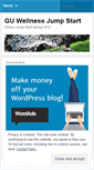Mobile Screenshot of guwellnessjumpstart.wordpress.com