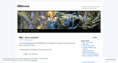 Desktop Screenshot of ebanous.wordpress.com