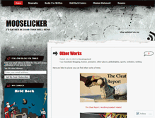 Tablet Screenshot of mooselicker.wordpress.com