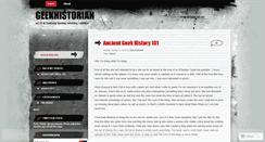 Desktop Screenshot of geekhistorian.wordpress.com