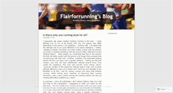 Desktop Screenshot of flairforrunning.wordpress.com