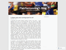 Tablet Screenshot of flairforrunning.wordpress.com