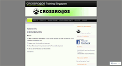 Desktop Screenshot of crossroadstraining.wordpress.com