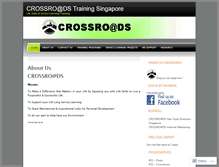 Tablet Screenshot of crossroadstraining.wordpress.com