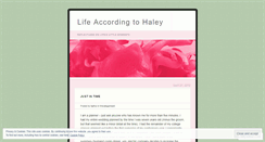 Desktop Screenshot of lifeaccordingtohaley.wordpress.com
