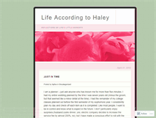 Tablet Screenshot of lifeaccordingtohaley.wordpress.com