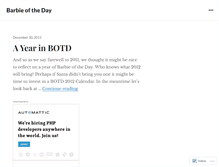 Tablet Screenshot of barbieoftheday.wordpress.com