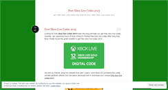 Desktop Screenshot of freexboxlivecodes2015.wordpress.com