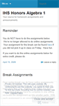 Mobile Screenshot of ihsalgebra.wordpress.com