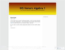 Tablet Screenshot of ihsalgebra.wordpress.com