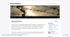 Desktop Screenshot of frozensnares.wordpress.com