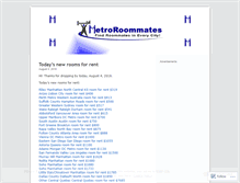 Tablet Screenshot of metroroommates.wordpress.com