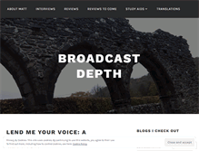 Tablet Screenshot of broadcastdepth.wordpress.com